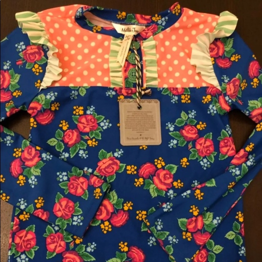 NWT Matilda Jane GIRLS Rash Guard SZ 6 - Picture 2 of 3